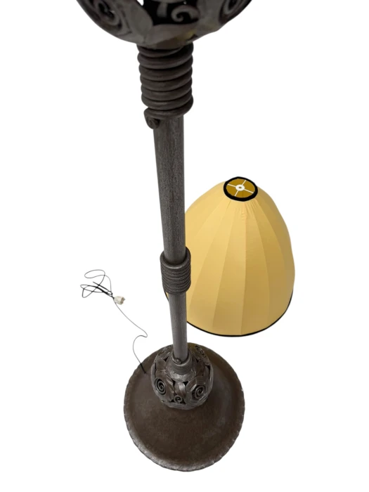Art Deco Amsterdamse School Floor Lamp by Amsterdamsche Kunstsmederij, 1920s